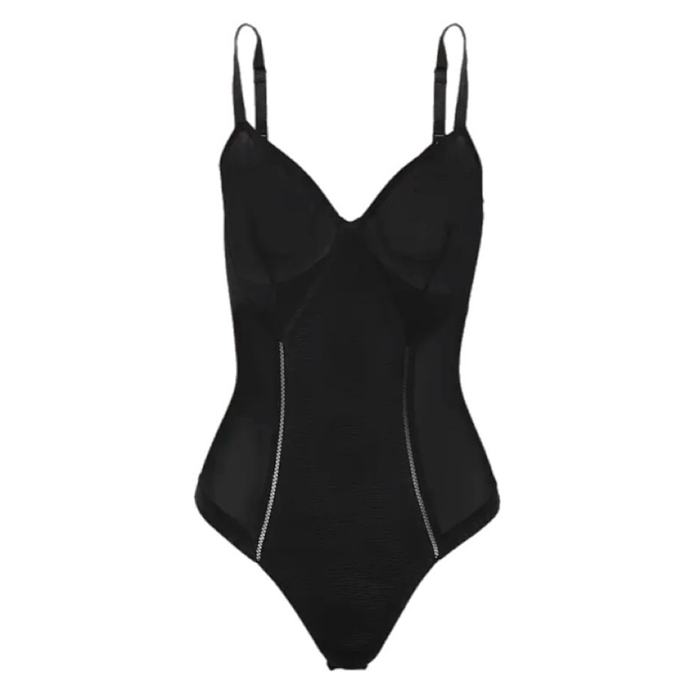 SPANX Black Thong Bodysuit